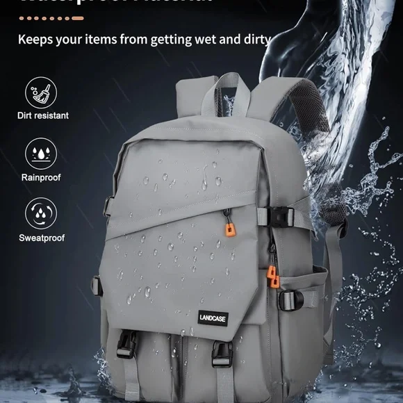 Backpack Waterproof College With Laptop Compartment Aesthetic Anti Theft Travel - Picture 6 of 12